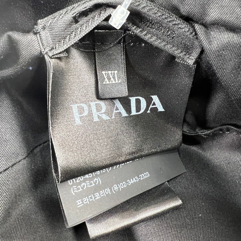 【中古品】【レディース】 PRADA プラダ 2HC475 コーデュロイ ニュースボーイキャップ BLACK SIZE:XXL 帽子 185-260818-io-01-fuzh サイズ：61cm カラー：ブラック 万代Net店