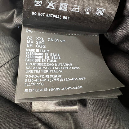 【中古品】【レディース】 PRADA プラダ 2HC475 コーデュロイ ニュースボーイキャップ BLACK SIZE:XXL 帽子 185-260818-io-01-fuzh サイズ：61cm カラー：ブラック 万代Net店