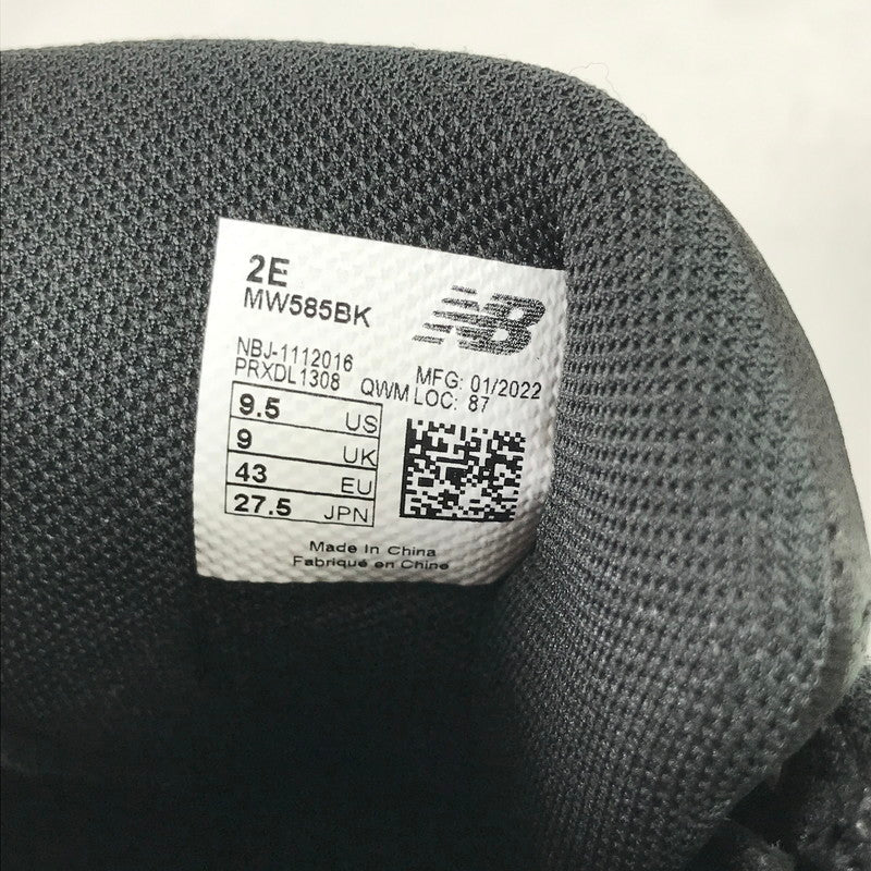 【中古品】【メンズ】 NEWBALANCE ニューバランス MW585BK ウォーキング シューズ スニーカー 靴 162-260930-mh-08-fuzh サイズ：27.5cm カラー：ブラック 万代Net店
