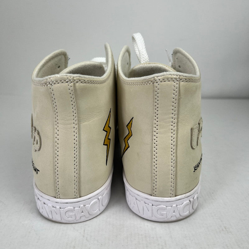 【中古品】【メンズ】 SANGACIO JEAN MICHEL BASQUIAT サンガッチョ ジャン＝ミシェル・バスキア にゅ～ずHIスニーカー BEIGE SIZE:27.5cm スニーカー シューズ 靴 ※使用感あり 162-260816-io-05-fuzh カラー：ベージュ 万代Net店