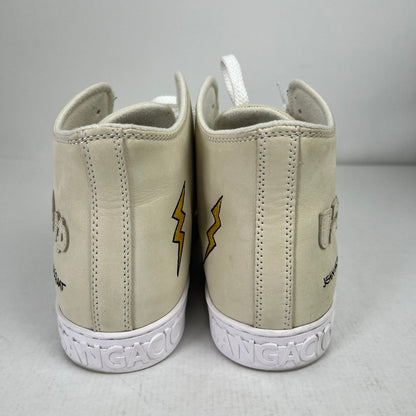 【中古品】【メンズ】 SANGACIO JEAN MICHEL BASQUIAT サンガッチョ ジャン＝ミシェル・バスキア にゅ～ずHIスニーカー BEIGE SIZE:27.5cm スニーカー シューズ 靴 ※使用感あり 162-260816-io-05-fuzh カラー：ベージュ 万代Net店