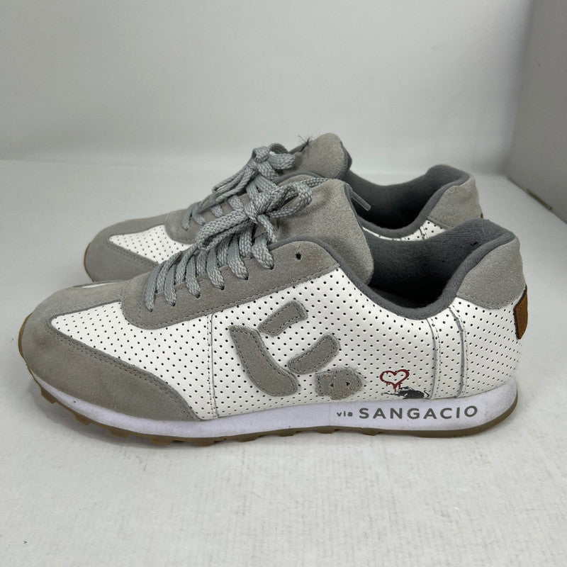 【中古品】【メンズ】 SANGACIO サンガッチョ BRANDALISED ブランダライズド にゅーずスニーカー GRAY SIZE:27.0cm 箱付属 スニーカー 靴 ※外箱に汚れあり 162-260816-io-08-fuzh カラー：グレー 万代Net店