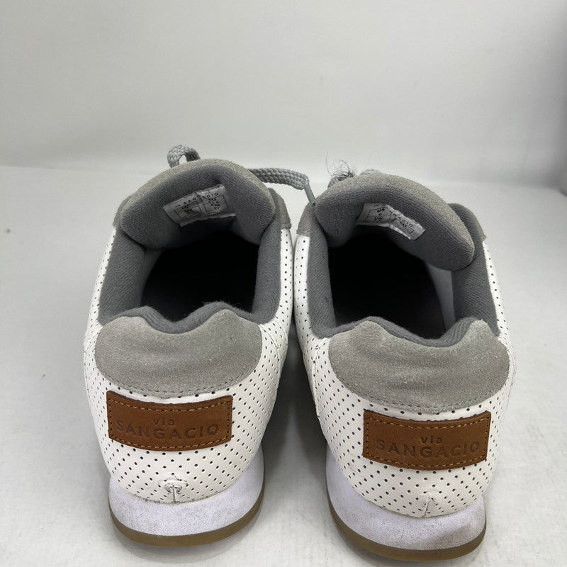 【中古品】【メンズ】 SANGACIO サンガッチョ BRANDALISED ブランダライズド にゅーずスニーカー GRAY SIZE:27.0cm 箱付属 スニーカー 靴 ※外箱に汚れあり 162-260816-io-08-fuzh カラー：グレー 万代Net店
