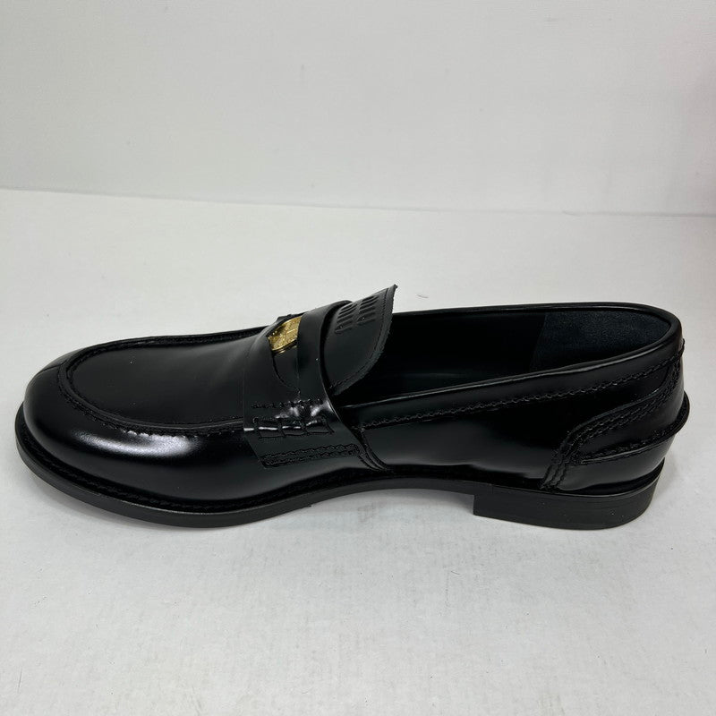 【中古品】【メンズ】 MIUMIU ミュウミュウ ブラッシュドレザー ペニーローファー シューズ SIZE:42 箱付属 靴 ※外箱に汚れあり 164-260816-io-11-fuzh 万代Net店