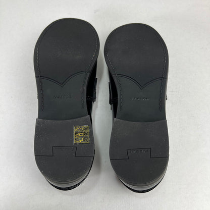 【中古品】【メンズ】 MIUMIU ミュウミュウ ブラッシュドレザー ペニーローファー シューズ SIZE:42 箱付属 靴 ※外箱に汚れあり 164-260816-io-11-fuzh 万代Net店