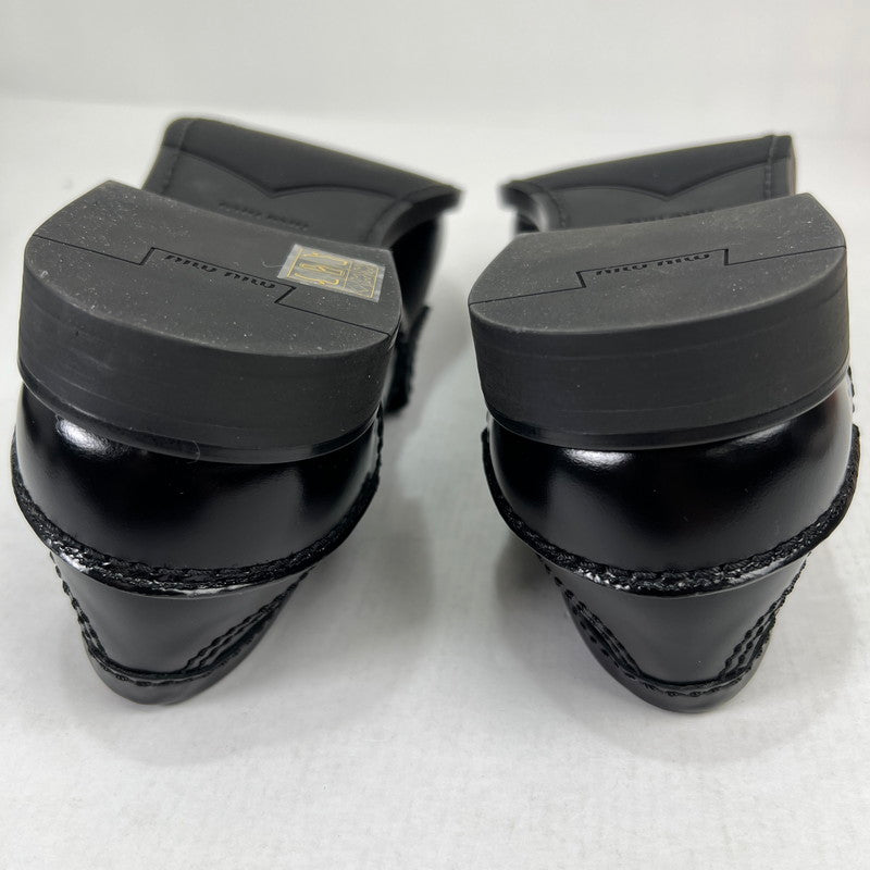 【中古品】【メンズ】 MIUMIU ミュウミュウ ブラッシュドレザー ペニーローファー シューズ SIZE:42 箱付属 靴 ※外箱に汚れあり 164-260816-io-11-fuzh 万代Net店