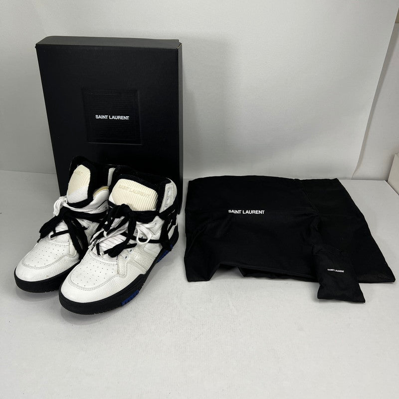 【中古品】【メンズ】 SAINT LAURENT PARIS サンローラン・パリ 686093 SMITH SNEAKER スミス スニーカー シューズ SIZE:42 箱付属 靴 ※使用感あり 164-260816-io-06-fuzh 万代Net店