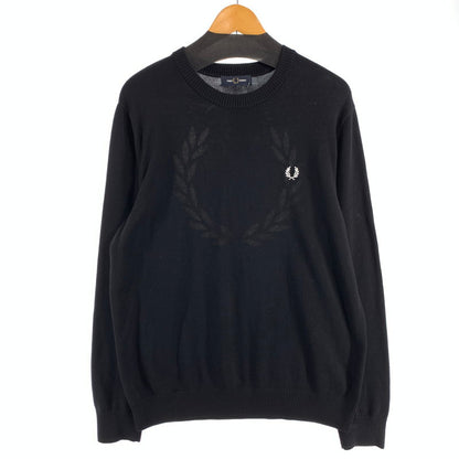 【中古品】【メンズ】 FRED PERRY フレッドペリー ニット セーター ブランド 古着 141-260815-gm-17-fuzh サイズ：L カラー：ブラック 万代Net店