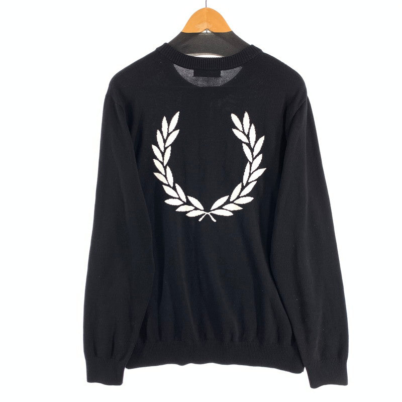 【中古品】【メンズ】 FRED PERRY フレッドペリー ニット セーター ブランド 古着 141-260815-gm-17-fuzh サイズ：L カラー：ブラック 万代Net店