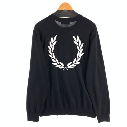 【中古品】【メンズ】 FRED PERRY フレッドペリー ニット セーター ブランド 古着 141-260815-gm-17-fuzh サイズ：L カラー：ブラック 万代Net店