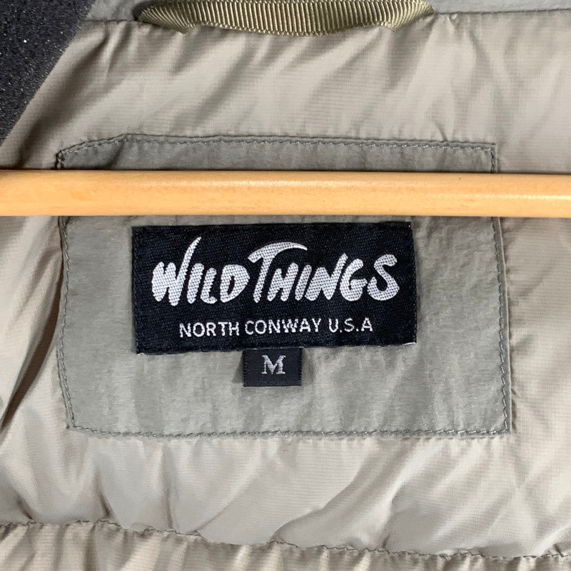 【中古品】【メンズ】 WILD THINGS WT22419SN-DI DOWN JACKET ダウンジャケット アウター ブランド 古着 144-260815-gm-12-fuzh サイズ：M カラー：カーキ 万代Net店