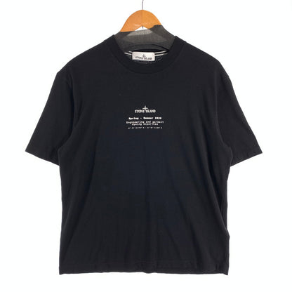 【中古品】【メンズ】 STONE ISLAND ストーンアイランド L1S152100001 SS TEE 半袖Tシャツ 短丈 カットソー ブランド 古着 プリント 141-260815-gm-16-fuzh サイズ：S カラー：ブラック 万代Net店