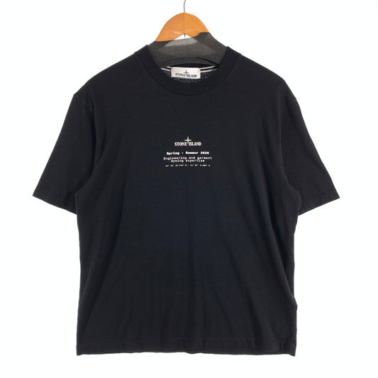 【中古品】【メンズ】 STONE ISLAND ストーンアイランド L1S152100001 SS TEE 半袖Tシャツ 短丈 カットソー ブランド 古着 プリント 141-260815-gm-16-fuzh サイズ：S カラー：ブラック 万代Net店