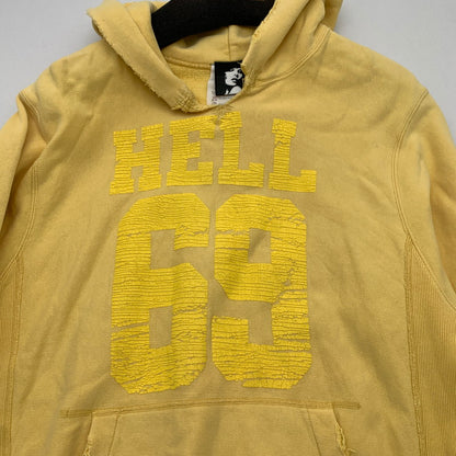 【中古品】【メンズ】 HYSTERIC GLAMOUR ヒステリックグラマー 4CF-0891 PARKER パーカー トップス ブランド 古着 ダメージ加工 140-260815-gm-03-fuzh サイズ：S カラー：イエロー 万代Net店