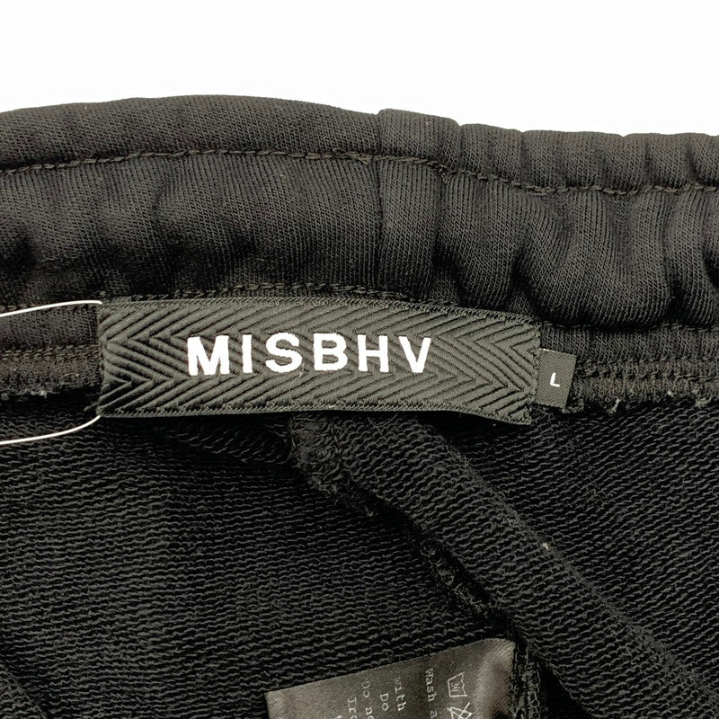 【中古品】【メンズ】 MISBHV ハーフパンツ スウェットショーツ ブランド 古着 153-260815-gm-07-fuzh サイズ：L カラー：ブラック 万代Net店