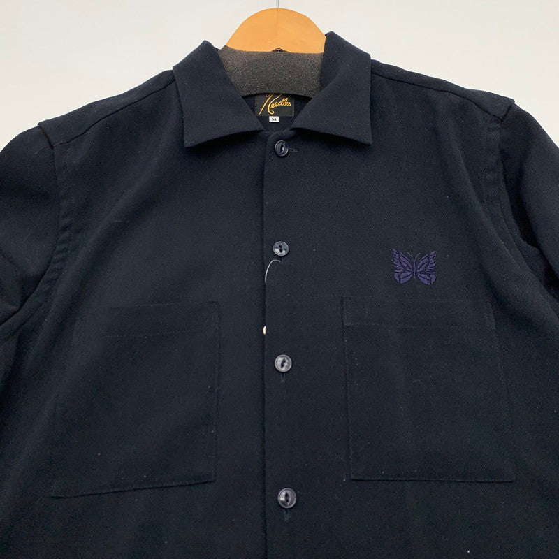 【中古品】【メンズ】 NEEDLES ニードルス HM158 C.O.B. ONE-UP SHIRT 半袖シャツ トップス ブランド 古着 140-260815-gm-01-fuzh サイズ：M カラー：ブラック 万代Net店