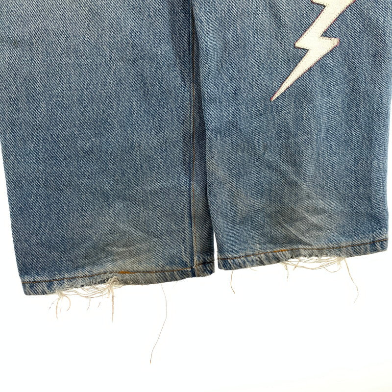 【中古品】【メンズ】 MINDSEEKER LEVIS 501 リメイクパッチデザインデニムパンツ ボトムス ブランド 古着 153-260815-gm-04-fuzh サイズ：W30 カラー：ブルー 万代Net店