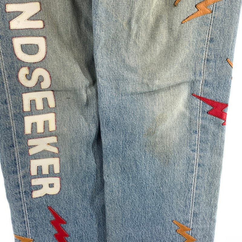 【中古品】【メンズ】 MINDSEEKER LEVIS 501 リメイクパッチデザインデニムパンツ ボトムス ブランド 古着 153-260815-gm-04-fuzh サイズ：W30 カラー：ブルー 万代Net店