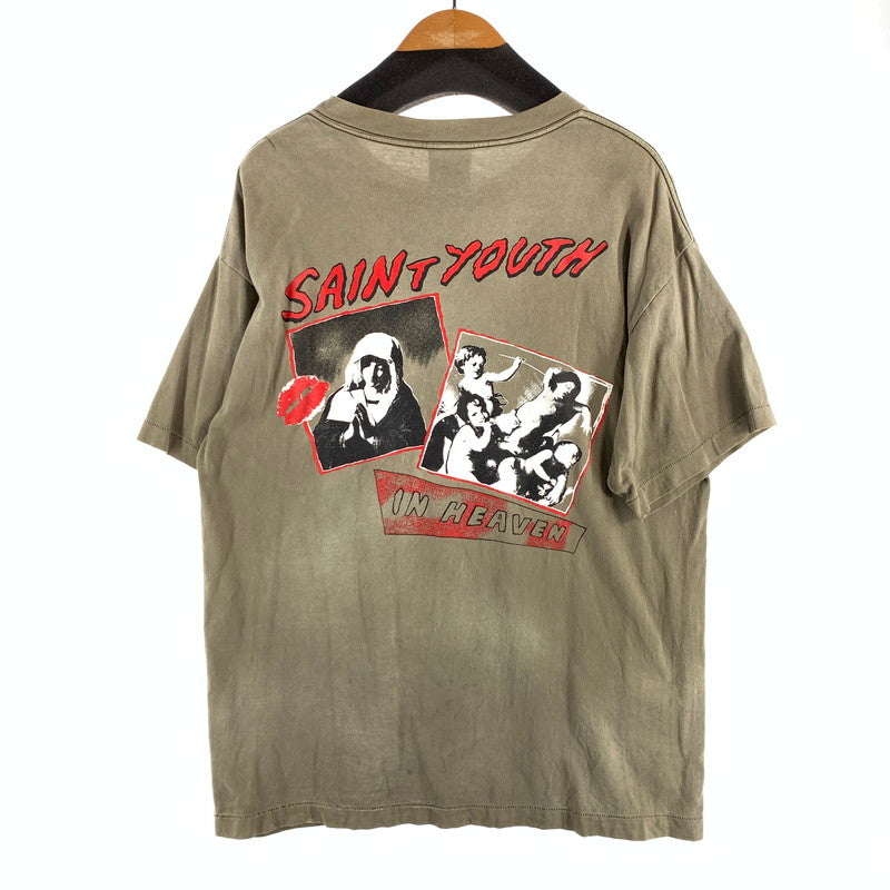 【中古品】【メンズ】 SAINT MICHAEL SM-S22-0000-024 IN HEAVEN SS TEE 141-260815-gm-11-fuzh サイズ：L カラー：カーキ 万代Net店