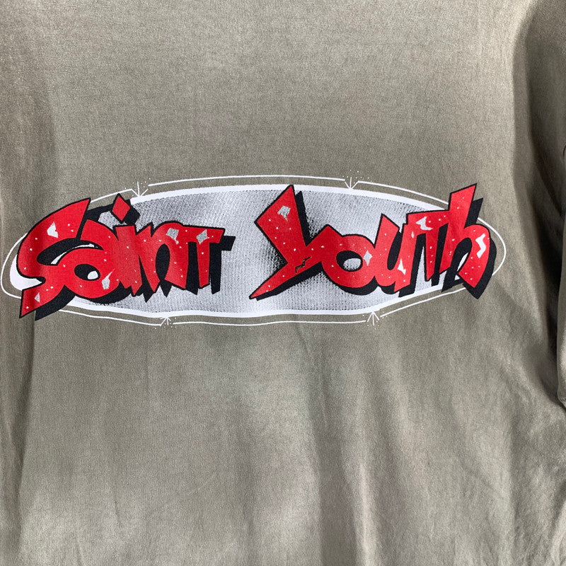 【中古品】【メンズ】 SAINT MICHAEL SM-S22-0000-024 IN HEAVEN SS TEE 141-260815-gm-11-fuzh サイズ：L カラー：カーキ 万代Net店