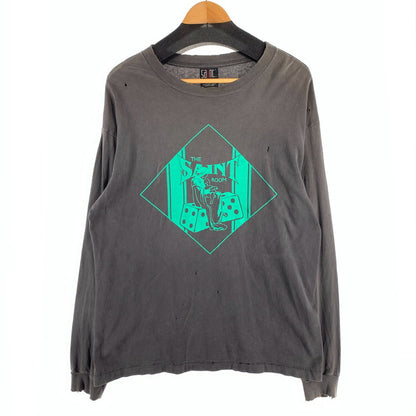 【中古品】【メンズ】 SAINT MICHAEL SM-A22-0000-058 SA LS TEE SAINT ROOM 141-260815-gm-10-fuzh サイズ：L カラー：ブラック 万代Net店