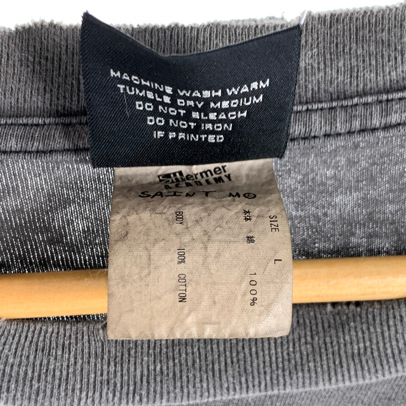 【中古品】【メンズ】 SAINT MICHAEL SM-A22-0000-058 SA LS TEE SAINT ROOM 141-260815-gm-10-fuzh サイズ：L カラー：ブラック 万代Net店