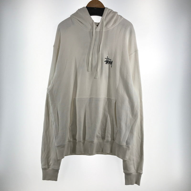 【中古品】【メンズ】 STUSSY ステューシー PULLOVER PARKA プルオーバー パーカー トップス 長袖 古着 142-260819-mh-01-fuzh サイズ：L カラー：ホワイト 万代Net店