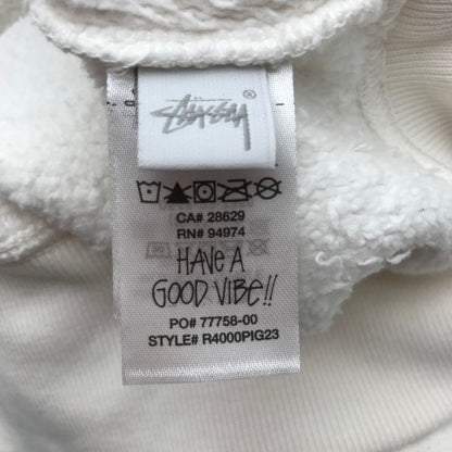 【中古品】【メンズ】 STUSSY ステューシー PULLOVER PARKA プルオーバー パーカー トップス 長袖 古着 142-260819-mh-01-fuzh サイズ：L カラー：ホワイト 万代Net店