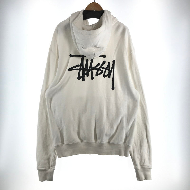【中古品】【メンズ】 STUSSY ステューシー PULLOVER PARKA プルオーバー パーカー トップス 長袖 古着 142-260819-mh-01-fuzh サイズ：L カラー：ホワイト 万代Net店