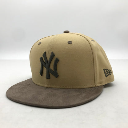 【中古品】【メンズ】 NEWERA ニューエラ 9FIFTY NY CAP ニューヨーク ヤンキース 帽子 キャップ M/L 185-260817-mh-04-fuzh サイズ：M/L カラー：ベージュ 万代Net店