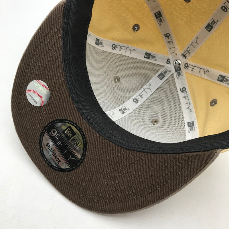 【中古品】【メンズ】 NEWERA ニューエラ 9FIFTY NY CAP ニューヨーク ヤンキース 帽子 キャップ M/L 185-260817-mh-04-fuzh サイズ：M/L カラー：ベージュ 万代Net店