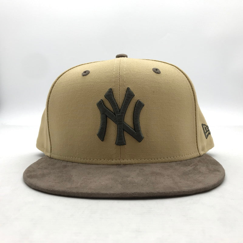【中古品】【メンズ】 NEWERA ニューエラ 9FIFTY NY CAP ニューヨーク ヤンキース 帽子 キャップ M/L 185-260817-mh-04-fuzh サイズ：M/L カラー：ベージュ 万代Net店