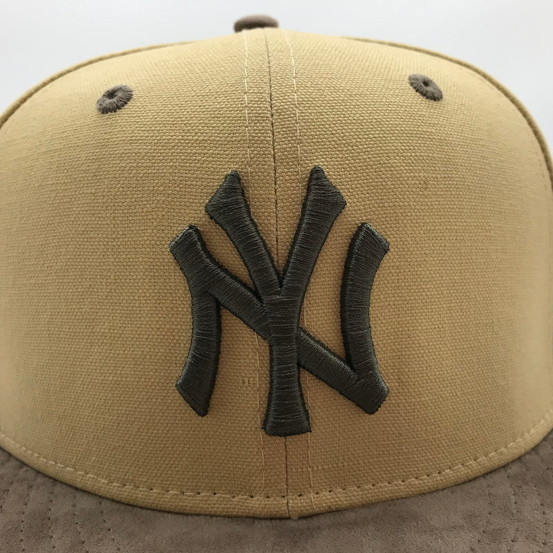【中古品】【メンズ】 NEWERA ニューエラ 9FIFTY NY CAP ニューヨーク ヤンキース 帽子 キャップ M/L 185-260817-mh-04-fuzh サイズ：M/L カラー：ベージュ 万代Net店