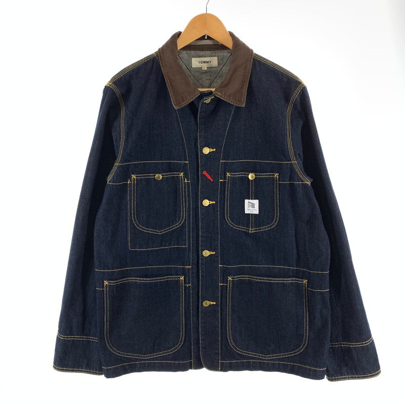 【中古品】【メンズ】 TOMMY HILFIGER トミーヒルフィガー カバーオール デニム アウター ジャケット ブランド 古着 147-260921-gm-19-fuzh サイズ：XL カラー：インディゴ 万代Net店