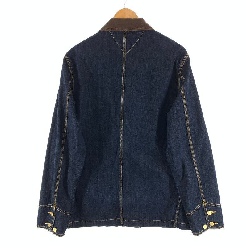【中古品】【メンズ】 TOMMY HILFIGER トミーヒルフィガー カバーオール デニム アウター ジャケット ブランド 古着 147-260921-gm-19-fuzh サイズ：XL カラー：インディゴ 万代Net店