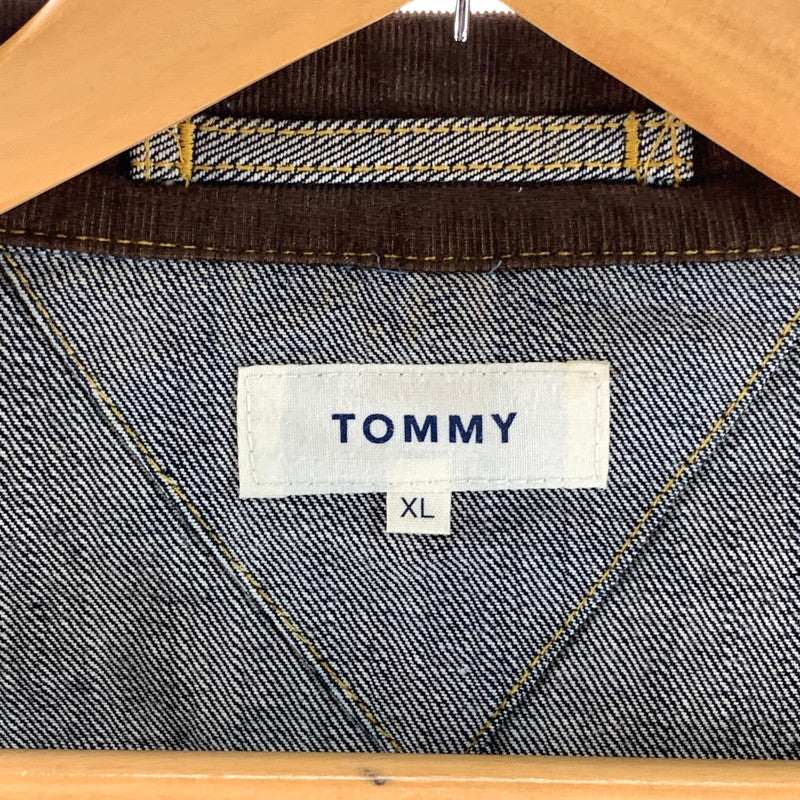 【中古品】【メンズ】 TOMMY HILFIGER トミーヒルフィガー カバーオール デニム アウター ジャケット ブランド 古着 147-260921-gm-19-fuzh サイズ：XL カラー：インディゴ 万代Net店