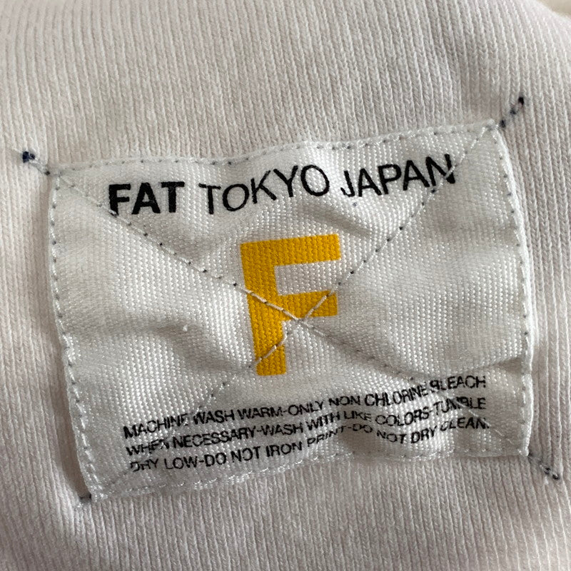 【中古品】【メンズ】 FAT エフエーティー 5分袖TEE 半袖Tシャツ カットソー ブランド 古着 142-260920-gm-19-fuzh サイズ：FAT(XL) カラー：レッド ホワイト 万代Net店