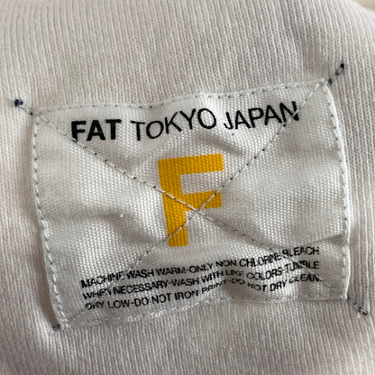 【中古品】【メンズ】 FAT エフエーティー 5分袖TEE 半袖Tシャツ カットソー ブランド 古着 142-260920-gm-19-fuzh サイズ：FAT(XL) カラー：レッド ホワイト 万代Net店
