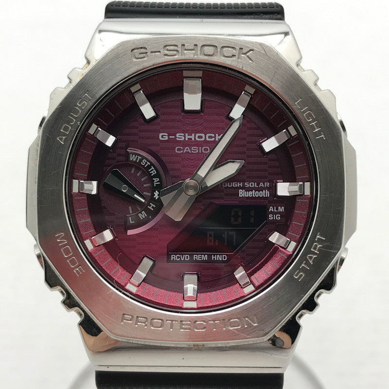 【中古品】【メンズ】 G-SHOCK ジーショック GBM2100 メタルベゼル タフソーラー 時計 腕時計 196-260817-mh-03-fuzh カラー：フェイス パープル 万代Net店