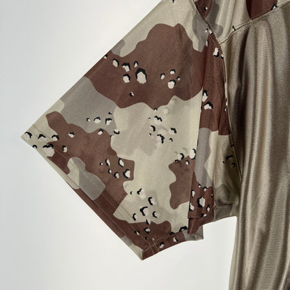【中古品】【メンズ】 HUF ハフ KN00591 CAMO FOOTBALL JERSEY カモ フットボール ジャージ カモ柄 142-260818-ny-03-fuzh サイズ：L カラー：ベージュ 万代Net店