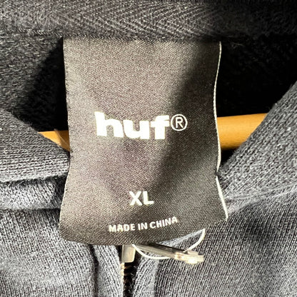 【中古品】【メンズ】 HUF ハフ EIGHTYNINE FULL ZIP HOODIE エイティナイン フル ジップ フーディ 142-260818-ny-04-fuzh サイズ：XL カラー：ブラック 万代Net店
