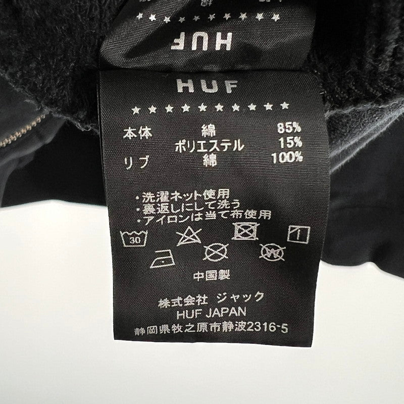 【中古品】【メンズ】 HUF ハフ EIGHTYNINE FULL ZIP HOODIE エイティナイン フル ジップ フーディ 142-260818-ny-04-fuzh サイズ：XL カラー：ブラック 万代Net店