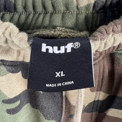 【中古品】【メンズ】 HUF ハフ BERMUDA FLEECE SHORT ハーフ ワイドパンツ スウェット カモ柄 153-260818-ny-06-fuzh サイズ：XL カラー：グリーン 万代Net店