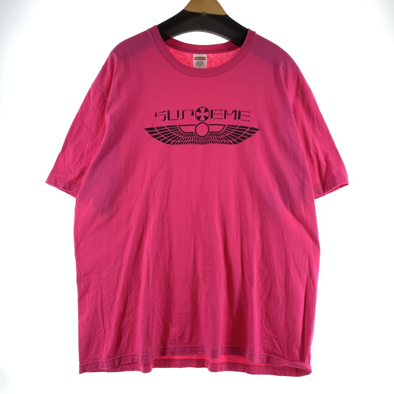 【中古品】【メンズ】 SUPREME シュプリーム WING GRAPHIC S.S TEE ウィンググラフィックTシャツ カラーPINK SIZE:XL 149-260818-ky-02-fuzh 万代Net店