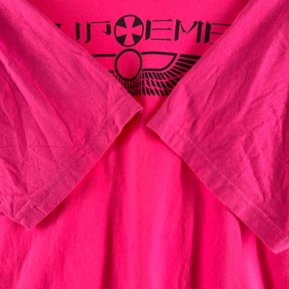 【中古品】【メンズ】 SUPREME シュプリーム WING GRAPHIC S.S TEE ウィンググラフィックTシャツ カラーPINK SIZE:XL 149-260818-ky-02-fuzh 万代Net店