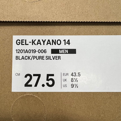 【中古美品】【メンズ】 ASICS アシックス 1201A019-006 GEL-KAYANO14 ゲルカヤノ 14 箱付属 スニーカー 靴 162-260916-ny-09-fuzh サイズ：27.5cm カラー：ブラック 万代Net店
