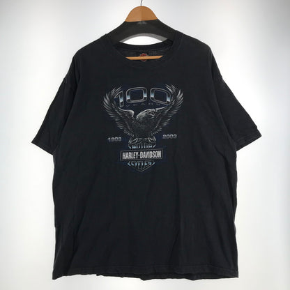 【中古品】【メンズ】 HARLEY DAVIDSON ハーレーダビッドソン 00S SS TEE USA製 半袖 トップス Tシャツ 古着 145-260817-mh-07-fuzh サイズ：XXL カラー：ブラック 万代Net店