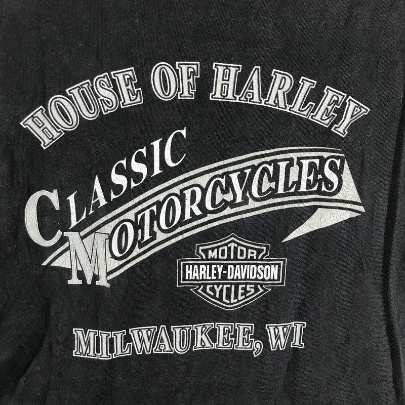 【中古品】【メンズ】 HARLEY DAVIDSON ハーレーダビッドソン 00S SS TEE USA製 半袖 トップス Tシャツ 古着 145-260817-mh-07-fuzh サイズ：XXL カラー：ブラック 万代Net店