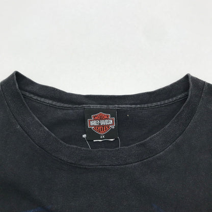 【中古品】【メンズ】 HARLEY DAVIDSON ハーレーダビッドソン 00S SS TEE USA製 半袖 トップス Tシャツ 古着 145-260817-mh-07-fuzh サイズ：XXL カラー：ブラック 万代Net店