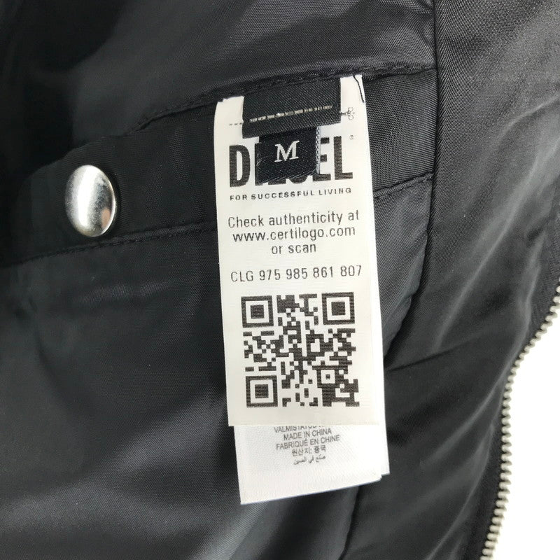 【中古品】【メンズ】 DIESEL ディーゼル 00SKL8 J-GLORY JACKET ナイロン ライダース ジャケット アウター ブルゾン 古着 141-260817-mh-06-fuzh サイズ：M カラー：ブラック 万代Net店